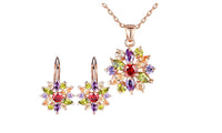 Gold Color Flower Jewelry Sets For Women - sparklingselections