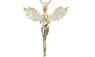 Charming Exquisite Angel Wing With Crystal Pendant Necklace