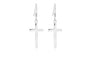 Silver Cross Drop Dangle Hook Earrings For Women