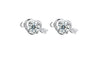 Heart Style Silver Stud Earrings For Women