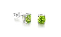 Green Natrual Gemstone Stud Earrings - sparklingselections
