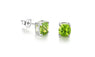 Green Natrual Gemstone Stud Earrings
