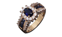 Blue Zircon Crystal Stone Rings for Women - sparklingselections