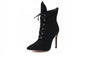 Pointed Toe Strappy Lace Up Ankle Boots For Women