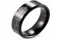 Black Beveled Tungsten Carbide Rings