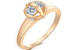 AAA Zircon Two-Tone White Gold Plated Wedding Ring (6,7,8)