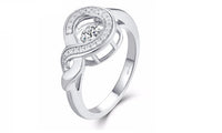 Women Sterling Silver Crystal Beautiful Rings - sparklingselections