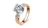 Rose Gold Plated Classical CZ Ring (6,7,8)