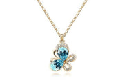Butterfly Full Of Rhinestone Crystal Pendant Necklace