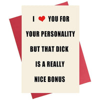 Naughty Greeting Card for Boyfriend, Husband, Him, Fiance On Valentines Day - sparklingselections
