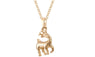 Gold Plated Deer Pendant Necklace