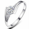 New Silver Plated Wedding Rings Jewelry For Women's
