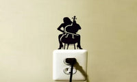 Girl Playing Cello Light Switch Wall Decal