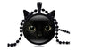 Fashion Black Cat Face Pendant Necklace 