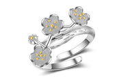 Pretty Plum Flower Fashion Ring For Women (Adjustable)