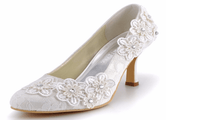Ivory Round Toe High Heels For Women - sparklingselections