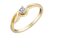 Unique Shaped Inlay Zirconia Luxury Gold Color Ring (6,7,8)