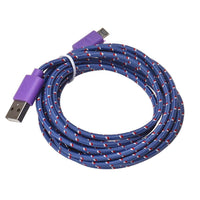 New Lightweight 2M Micro USB Purple Charger Sync Data Cable Cord - sparklingselections