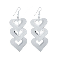 Heart Shape Dangle Long Earrings For Women - sparklingselections