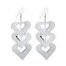 Heart Shape Dangle Long Earrings For Women