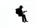 Playing Guitar Silhouette Light Switch Sticker