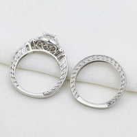 Sterling Silver Halo Wedding Ring - sparklingselections