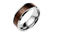 Wood Titanium Steel Ring - sparklingselections