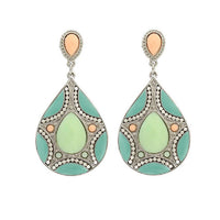 Multicolor Bead Large Bohemia Dangle Women Earrings Green Garden Crystal Cone Earrings Jewelry - sparklingselections