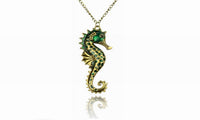 Vintage Seahorse Hippocampal Pendant Necklace