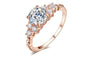 Luxury Rose Gold Color Cubic Zirconia Crystal Ring (6,7,8)