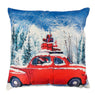 Christmas Pillow Cover Christmas Tree and Red Car for Home Decoration