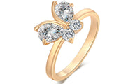 Butterfly Shape Zircon Crystal Ring