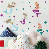 Kids Little Mermaid Anime Wallpaper Wall Decal Stickers - sparklingselections