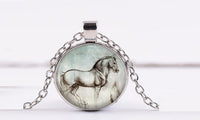 Creative Glass Horse Pendant Necklace