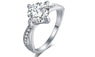 Slim Type Trendy Zinc Alloy Cubic Zirconia Ring For Women (6,8)