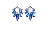 Crystal Water Drop Shape Opal Stone Stud Earrings - sparklingselections