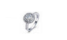 Silver Plated Rings Carat CZ Diamond for Women