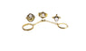 5 Pcs/Set Hollow Flower Crystal Knukle Chain Rings(Adjustable)