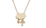 New Rose Gold Color Cloud Water Drop Umbrella Pendant Necklace