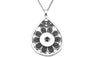 Flower Shape Snap Button Pendant Necklace