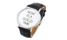 Now Is A Good Time Printed Leather Strap Quartz Wristwatch