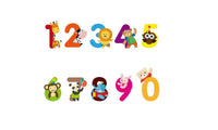 PVC Cute Numbers Animals Wall Sticker - sparklingselections