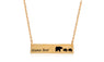Mama Bear Tag Engraved Animal Pendant Necklace 