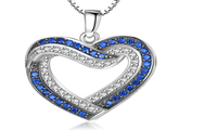 Beautiful Heart Pendant Sterling Silver Chain For Women - sparklingselections