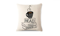 Decorative Pillow Read Book Cotton Sofa Cushion Cover - sparklingselections