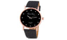 Fashion Diamond Leather Strap Black Wrist Watch