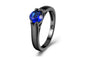 Simple Blue Crystal Black Gold Color Cocktail Rings For Women (6)