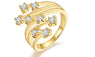 Hollow out Gold Color Ring for Women (6,7,8)