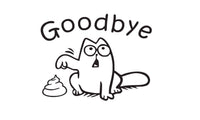 Waterproof Funny Goodbye Cat Toilet Seat Bathroom Wall Decal for Home Decor