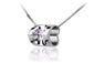 3D Love Heart Shape Charming Pendant for Necklace (Without Chain)